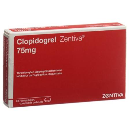 Clopidogrel Zentiva film tablets 75 mg 28 pcs - PrimeCare Global