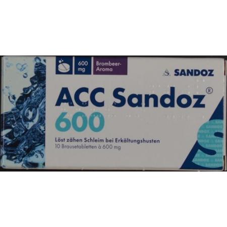 ACC Sandoz Brausetable 600 mg with blackberry flavor 10 pcs - PrimeCare Global