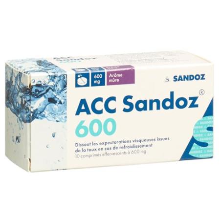ACC Sandoz Brausetable 600 mg with blackberry flavor 10 pcs - PrimeCare Global