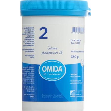 Omida Schuessler Nr2 Calcium phosphoricum Tabl D 6 Ds 350 g - PrimeCare Global