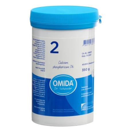 Omida Schuessler Nr2 Calcium phosphoricum Tabl D 6 Ds 350 g - PrimeCare Global
