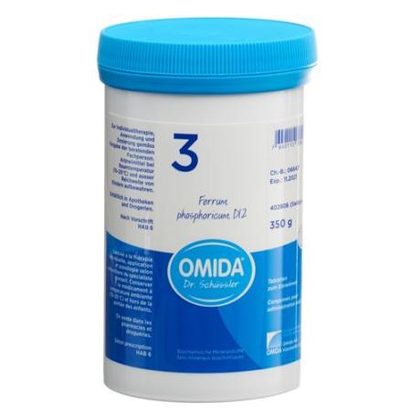 Omida Schuessler Nr3 Ferrum phosphoricum Tabl D 12 Ds 350 g - PrimeCare Global