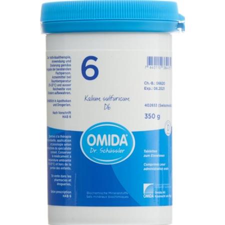 Omida Schuessler Nr6 potassium sulfuricum Tabl D 6 Ds 350 g - PrimeCare Global