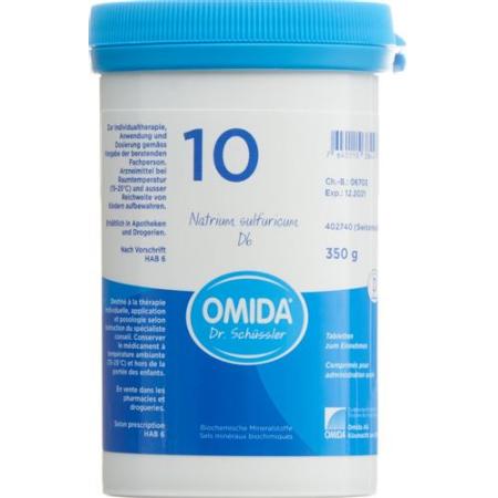 Omida Schuessler Nr10 sodium sulfuricum Tabl D 6 Ds 350 g - PrimeCare Global