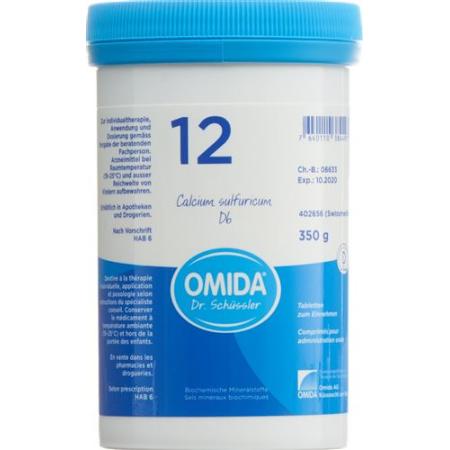Omida Schuessler Nr12 Calcium sulfuricum Tabl D 6 Ds 350 g - PrimeCare Global