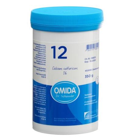 Omida Schuessler Nr12 Calcium sulfuricum Tabl D 6 Ds 350 g - PrimeCare Global