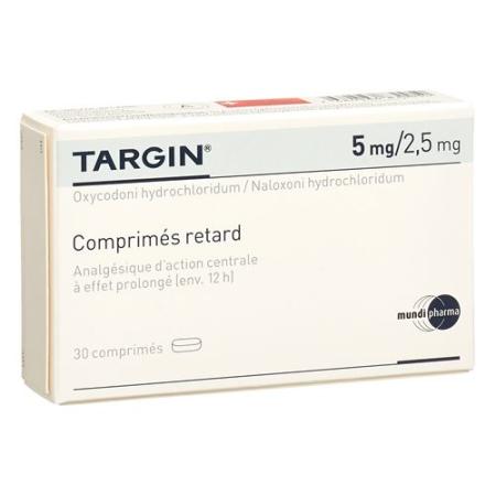 Targin Ret Tabl 5 mg/2.5 mg 30 pcs - PrimeCare Global