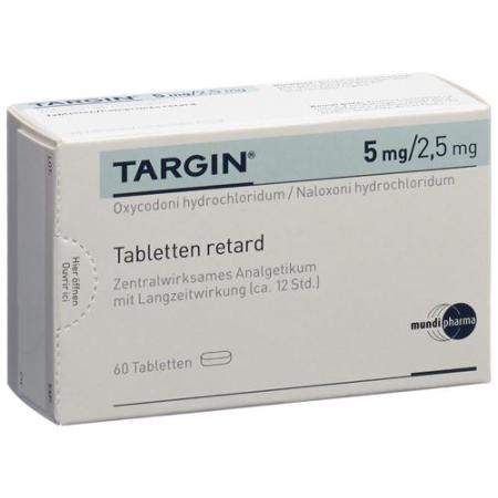 Targin Ret Tabl 5 mg/2.5 mg 60 pcs - PrimeCare Global