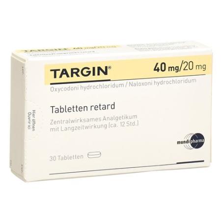 Targin 40/20 mg 30 Retard tablets - PrimeCare Global