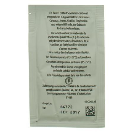 Renvela Plv 2.4 g bag 60 pcs - PrimeCare Global