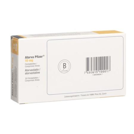 Atorva Pfizer Filmtablet 10 mg 30 pcs - PrimeCare Global