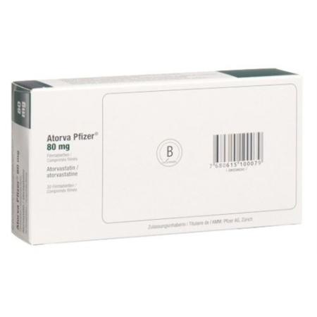 Atorva Pfizer Filmtablet 80 mg 30 pcs - PrimeCare Global