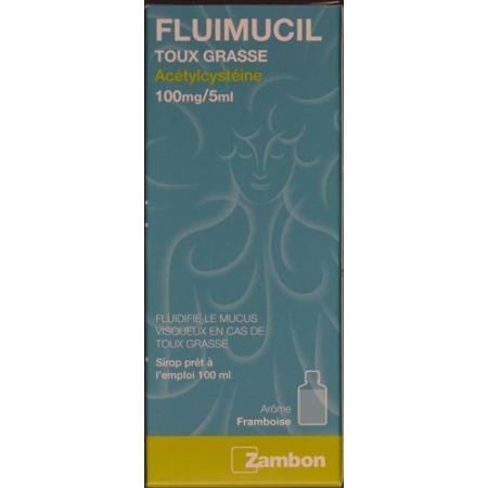 Fluimucil cold cough syrup 100 mg/5ml raspberry 100 ml - PrimeCare Global