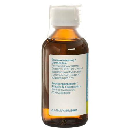 Fluimucil cold cough syrup 100 mg/5ml raspberry 100 ml - PrimeCare Global