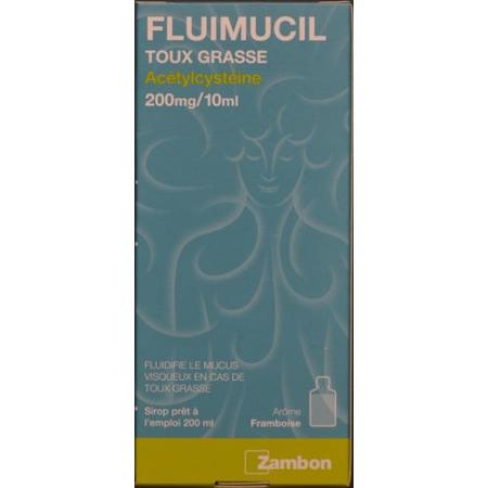 Fluimucil cold cough syrup 200 mg/10ml raspberry 200 ml - PrimeCare Global
