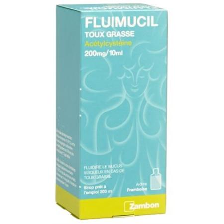 Fluimucil cold cough syrup 200 mg/10ml raspberry 200 ml - PrimeCare Global