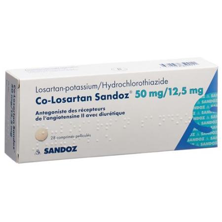 Co-Losartan Sandoz Filmtablet 50/12.5mg 28 pcs - PrimeCare Global