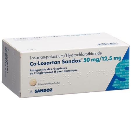 Co-Losartan Sandoz film tablets 50/12.5mg 98 pcs - PrimeCare Global