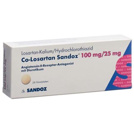 Co-Losartan Sandoz Filmtabl 100/25mg 28 pcs - PrimeCare Global