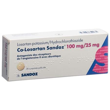 Co-Losartan Sandoz Filmtabl 100/25mg 28 pcs - PrimeCare Global