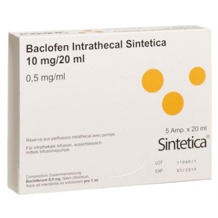 Baclofen Intrathecal Sintetica Inj Loes 10mg/20ml 5amp 20ml - PrimeCare Global