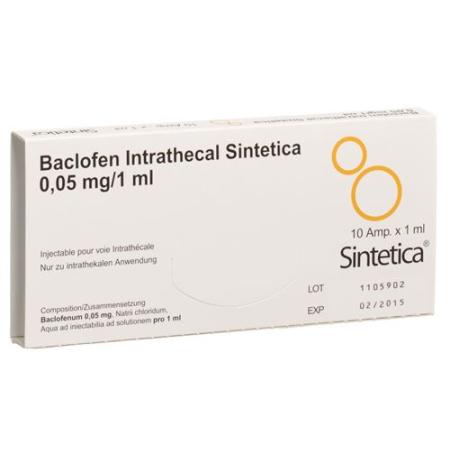 Baclofen Intrathecal Sintetica Inj Loes 0.05mg/1ml 10amp 1ml - PrimeCare Global