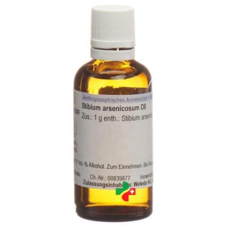 Weleda Stibium Arsenicosum Dil D 8 50 ml - PrimeCare Global
