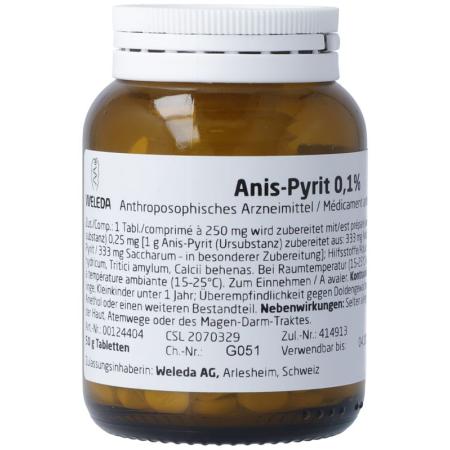 Weleda aniseed pyrite 0.1% tablet 50 g - PrimeCare Global