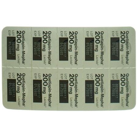 Quetiapin-Mepha Lactab 200 mg 60 pcs - PrimeCare Global