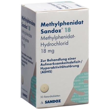 Methylphenidat Sandoz 18 mg 30 Retard tablets - PrimeCare Global