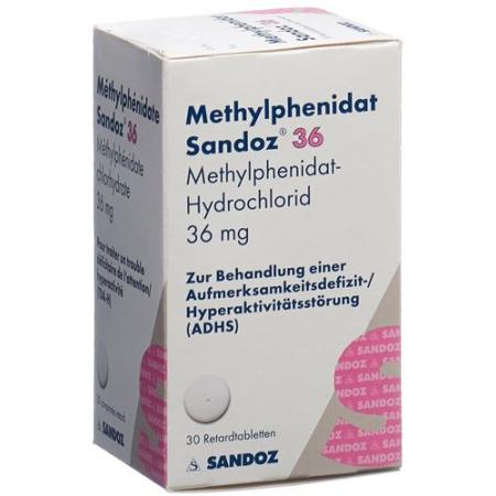 METHYLPHENIDATE SANDOZ RET TABL 36 MG 30 - PrimeCare Global