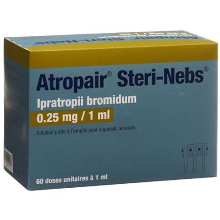 Atropair Steri-Nebs Inhal L&ouml;s 0.25 mg/ml 1 ml ampoule 60 pcs - PrimeCare Global