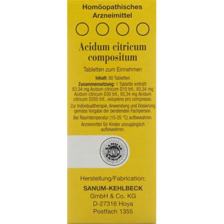 Sanum Acidum citricum compositum Tabl 80 pcs - PrimeCare Global