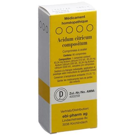 Sanum Acidum citricum compositum Tabl 80 pcs - PrimeCare Global