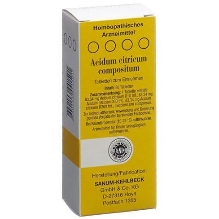 Sanum Acidum citricum compositum Tabl 80 pcs - PrimeCare Global