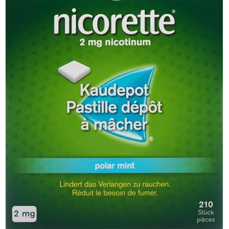 Nicorette Polar Mint Kaudepots 2 mg 210 pcs - PrimeCare Global