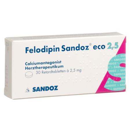 Felodipine Sandoz eco Ret Tabl 2.5 mg 30 pcs - PrimeCare Global