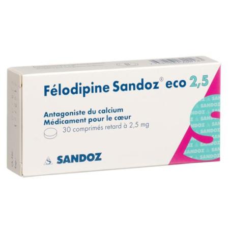 Felodipine Sandoz eco Ret Tabl 2.5 mg 30 pcs - PrimeCare Global