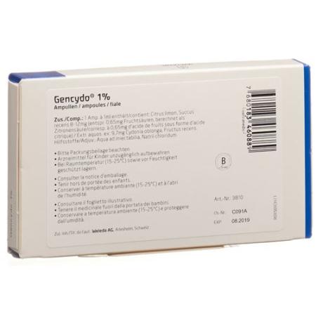 Gencydo Inj Loes 1% 8amp 1ml - PrimeCare Global