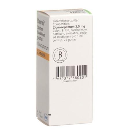 Rivotril drops 2.5 mg/ml bottle 10 ml - PrimeCare Global