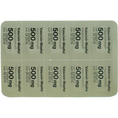 Valacivir-Mepha Lactab 500 mg 42 pcs - PrimeCare Global