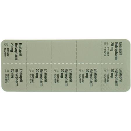 Enalapril Helvepharm Tabl 20 mg 28 pcs - PrimeCare Global