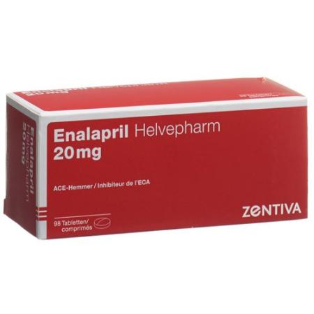 Enalapril Helvepharm Tabl 20 mg 28 pcs - PrimeCare Global