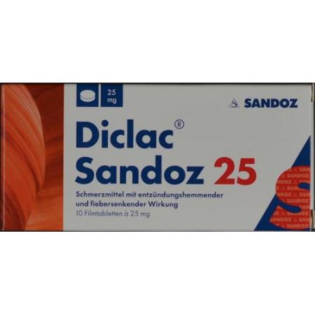 Diclac Sandoz Filmtablet 25 mg 10 pcs - PrimeCare Global