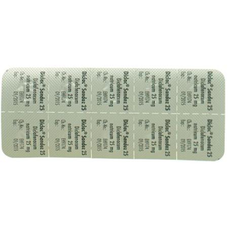 Diclac Sandoz Filmtablet 25 mg 10 pcs - PrimeCare Global