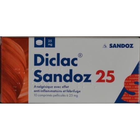 Diclac Sandoz Filmtablet 25 mg 10 pcs - PrimeCare Global