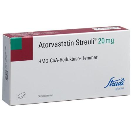 Atorvastatin Streuli film tablets 20 mg 30 pcs - PrimeCare Global