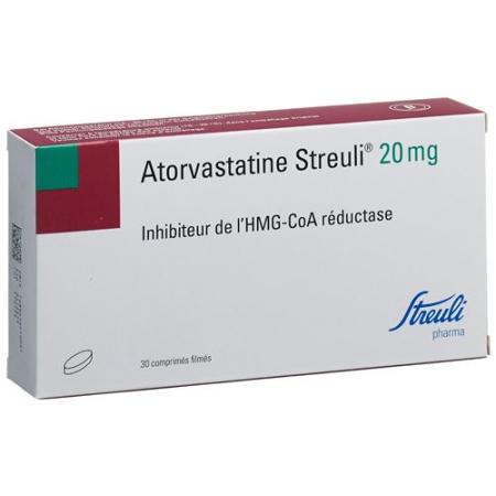 Atorvastatin Streuli film tablets 20 mg 30 pcs - PrimeCare Global