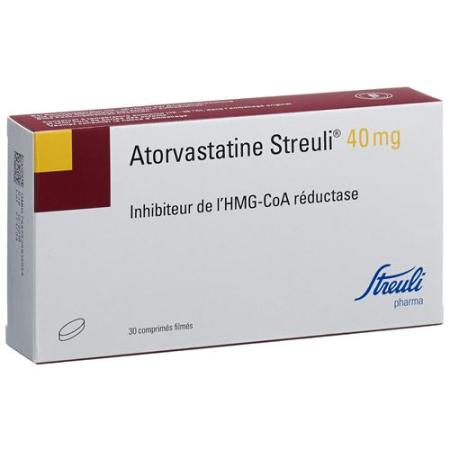 Atorvastatin Streuli film tablets 40 mg 30 pcs - PrimeCare Global