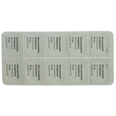 Atorvastatin Axapharm Filmtabl 20 mg 30 pcs - PrimeCare Global